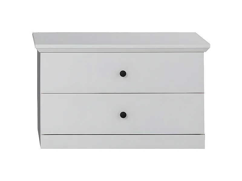 BrandsonBaxter Banc à 2 tiroirs, blanc.