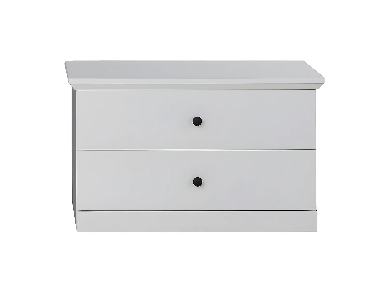 BrandsonBaxter Banc à 2 tiroirs, blanc.