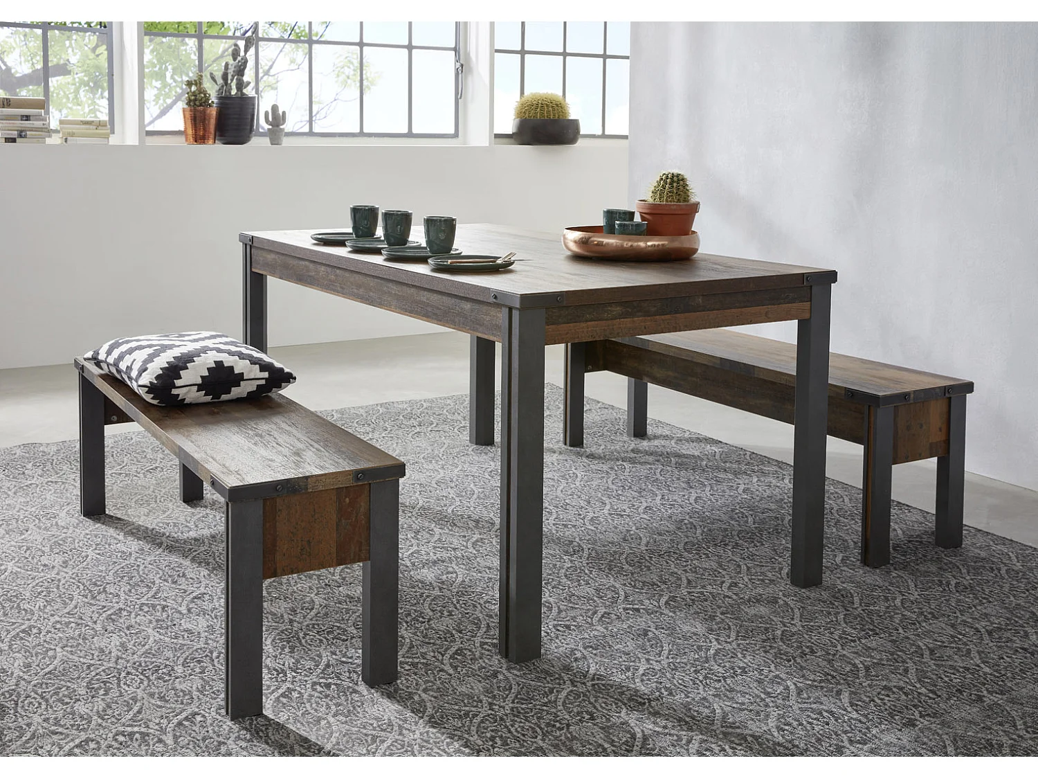 PrimePier bank oud houten decor, eiken decor.