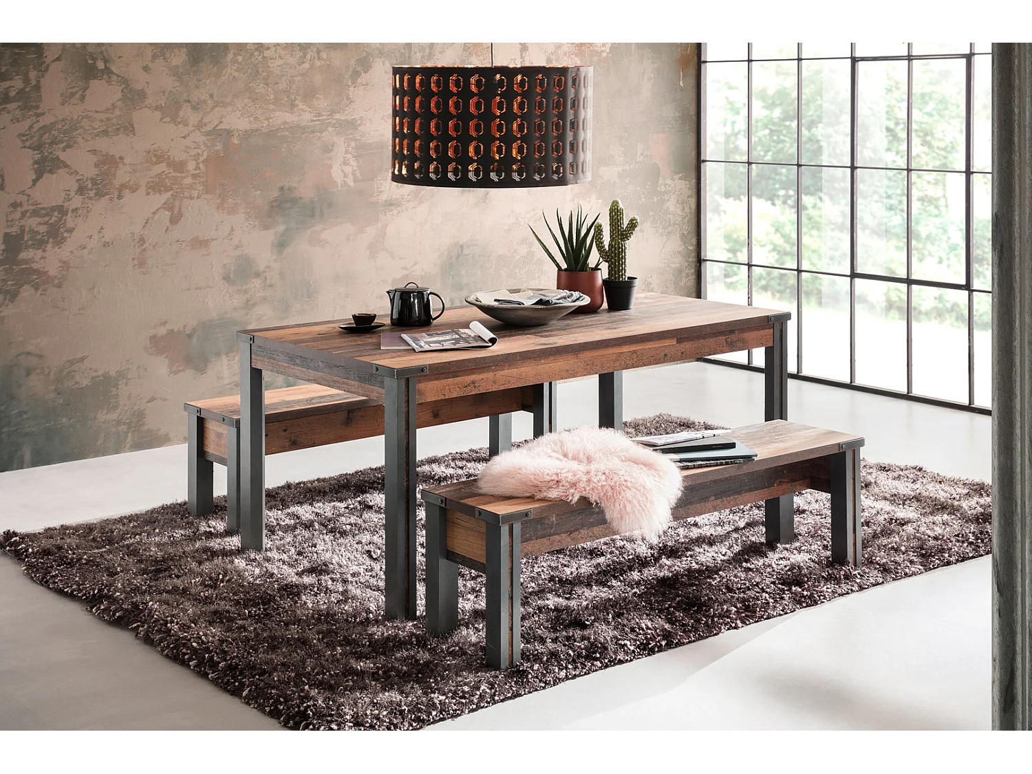 PrimePier bank oud houten decor, eiken decor.