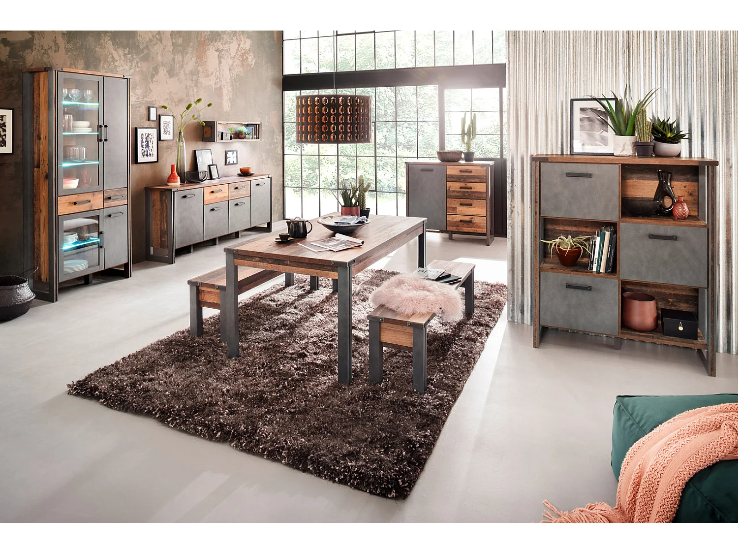 PrimePier bank oud houten decor, eiken decor.