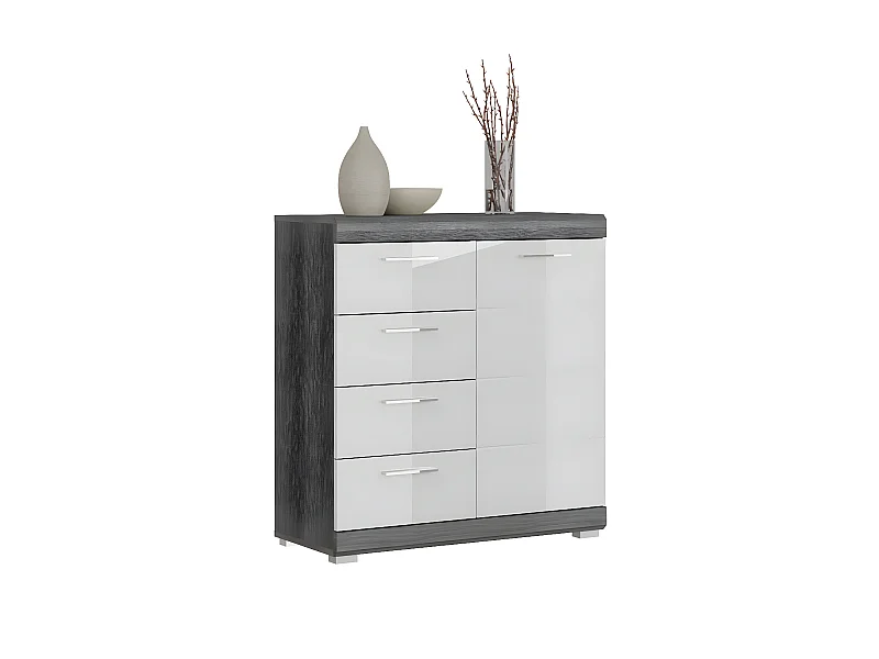 Scout dressoir 1 deur, 4 laden grijs.