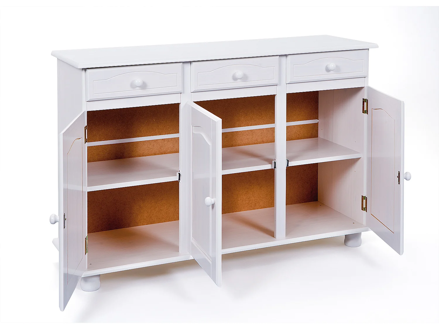 Livra dressoir 3 lades, 3 deuren wit.