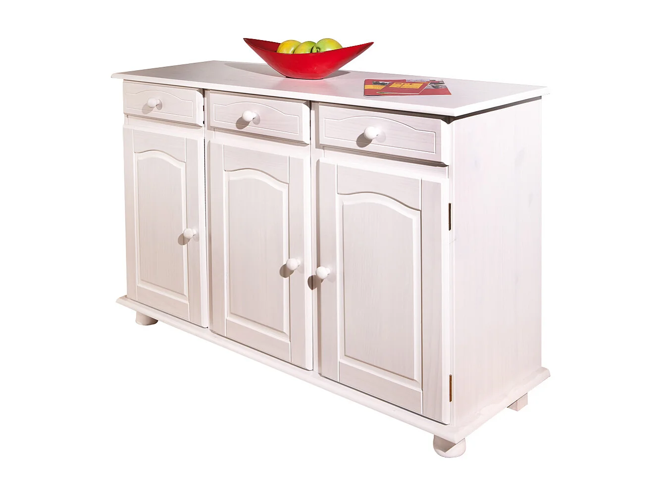 Livra dressoir 3 lades, 3 deuren wit.