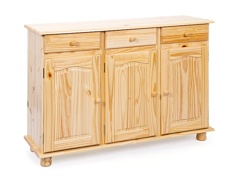 Abill dressoir 3 lades, 3 deuren natuur.