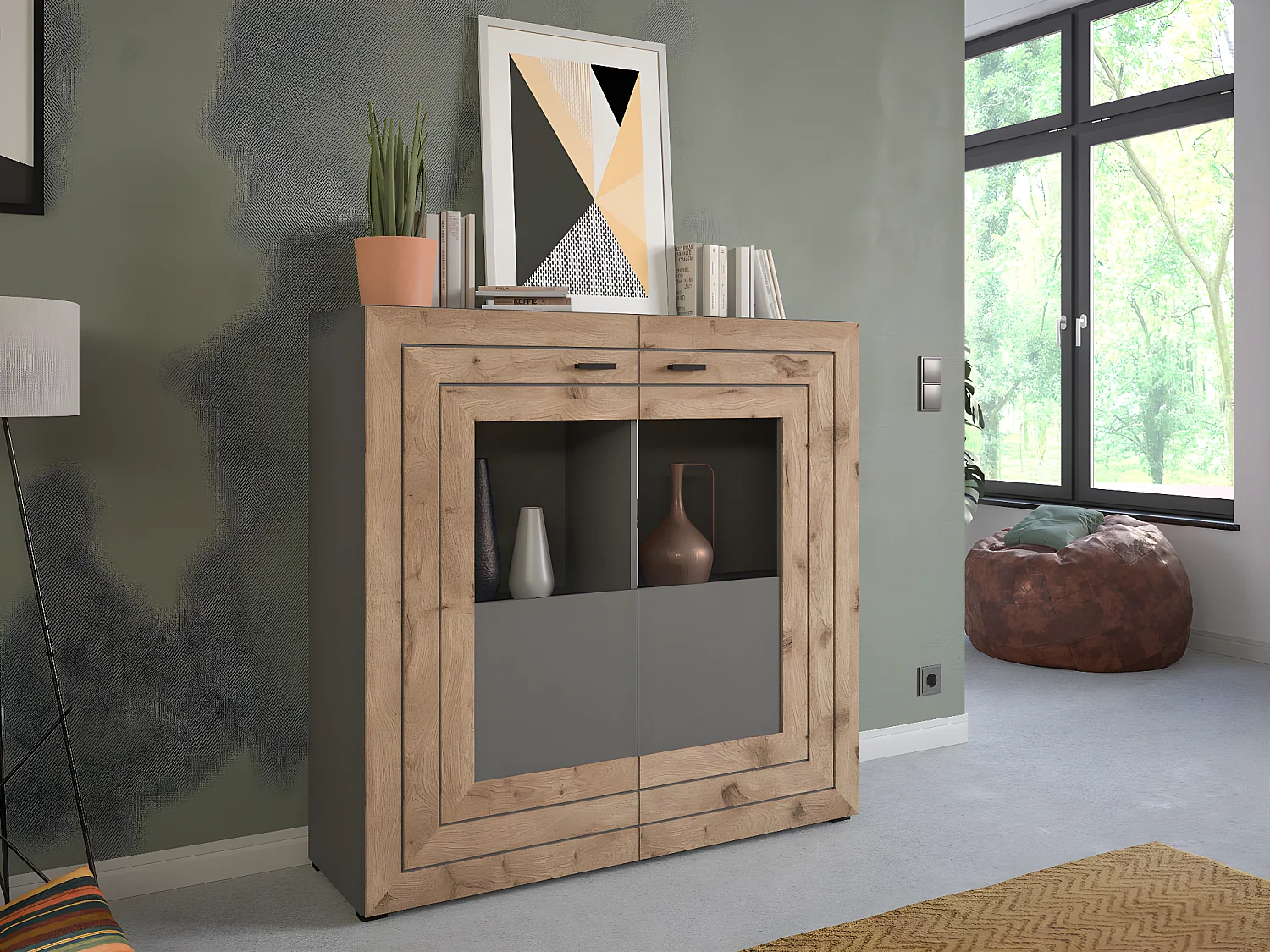 Freno buffet 2 portes gris.