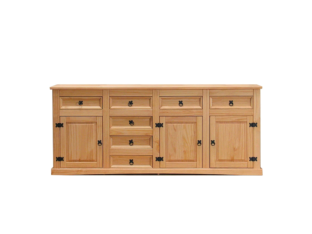 Dressoir New Mexico met 7 laden en 3 deurtjes.