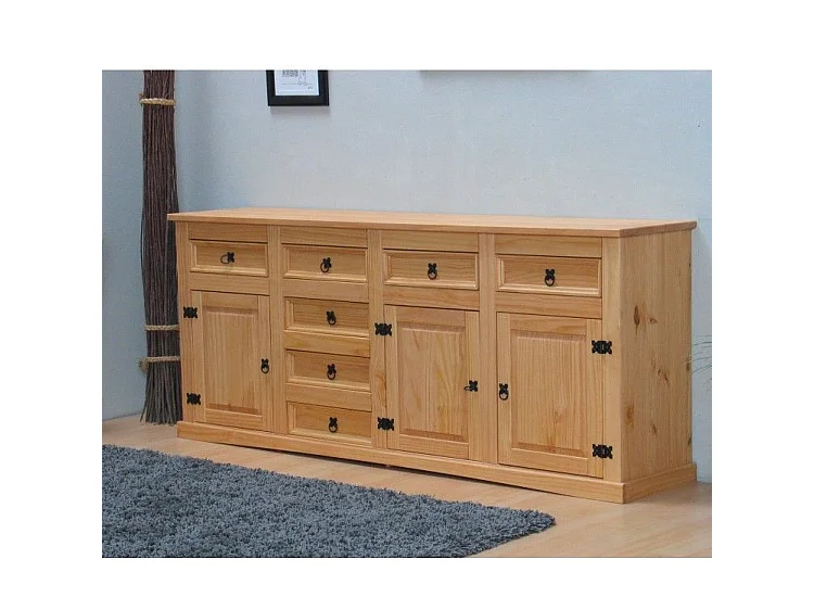 Dressoir New Mexico met 7 laden en 3 deurtjes.