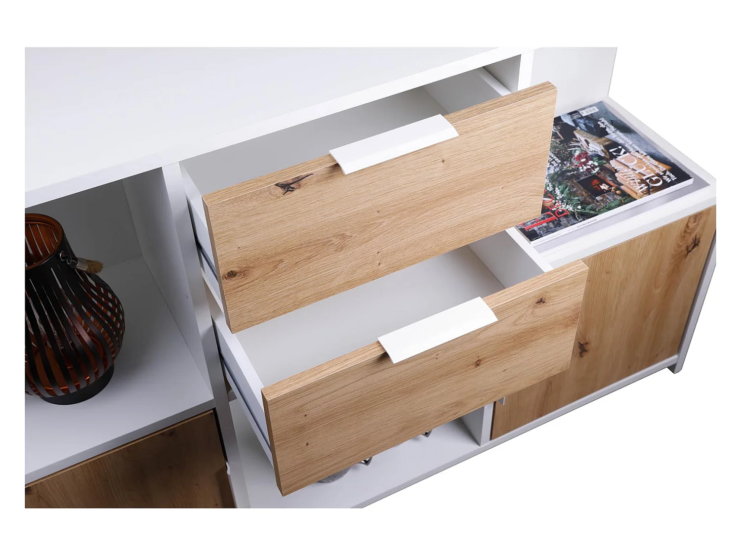 Buffet Design 6 Cases "Adam" 70cm Blanc