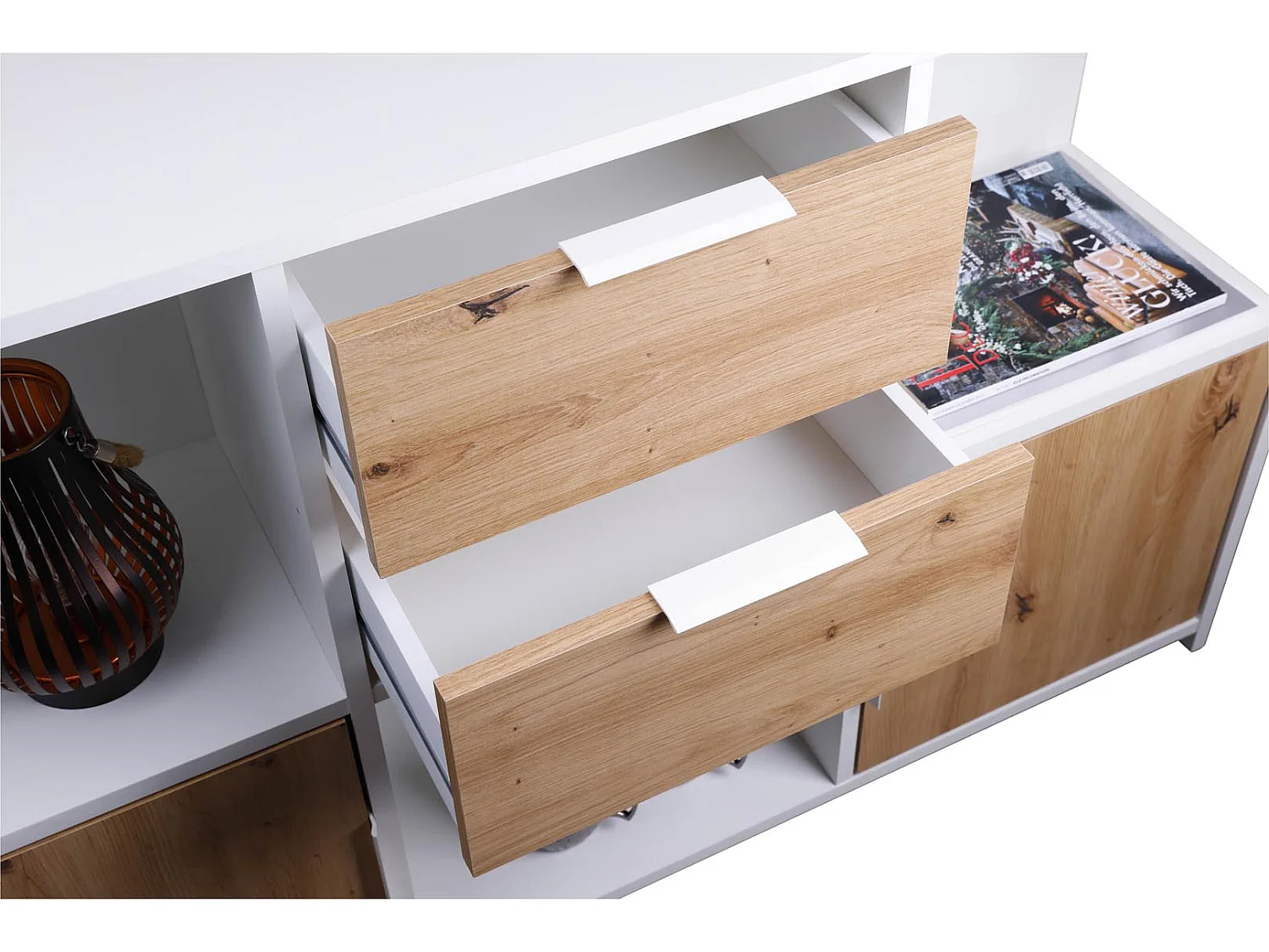 Buffet Design 6 Cases "Adam" 70cm Blanc