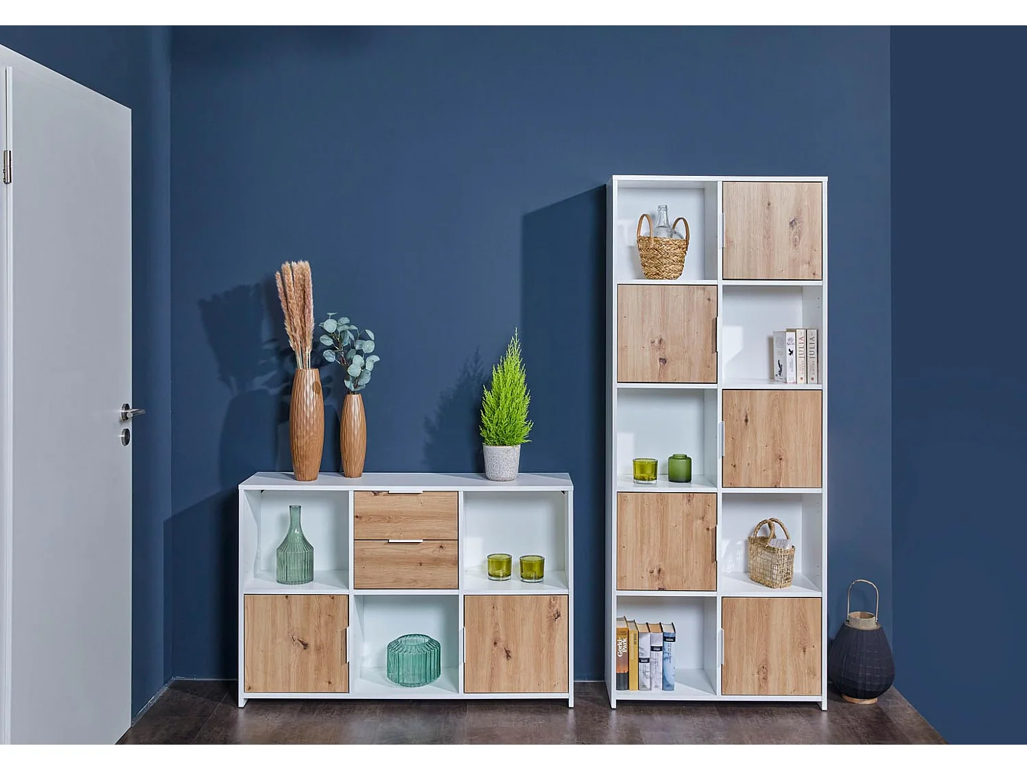 Buffet Design 6 Cases "Adam" 70cm Blanc