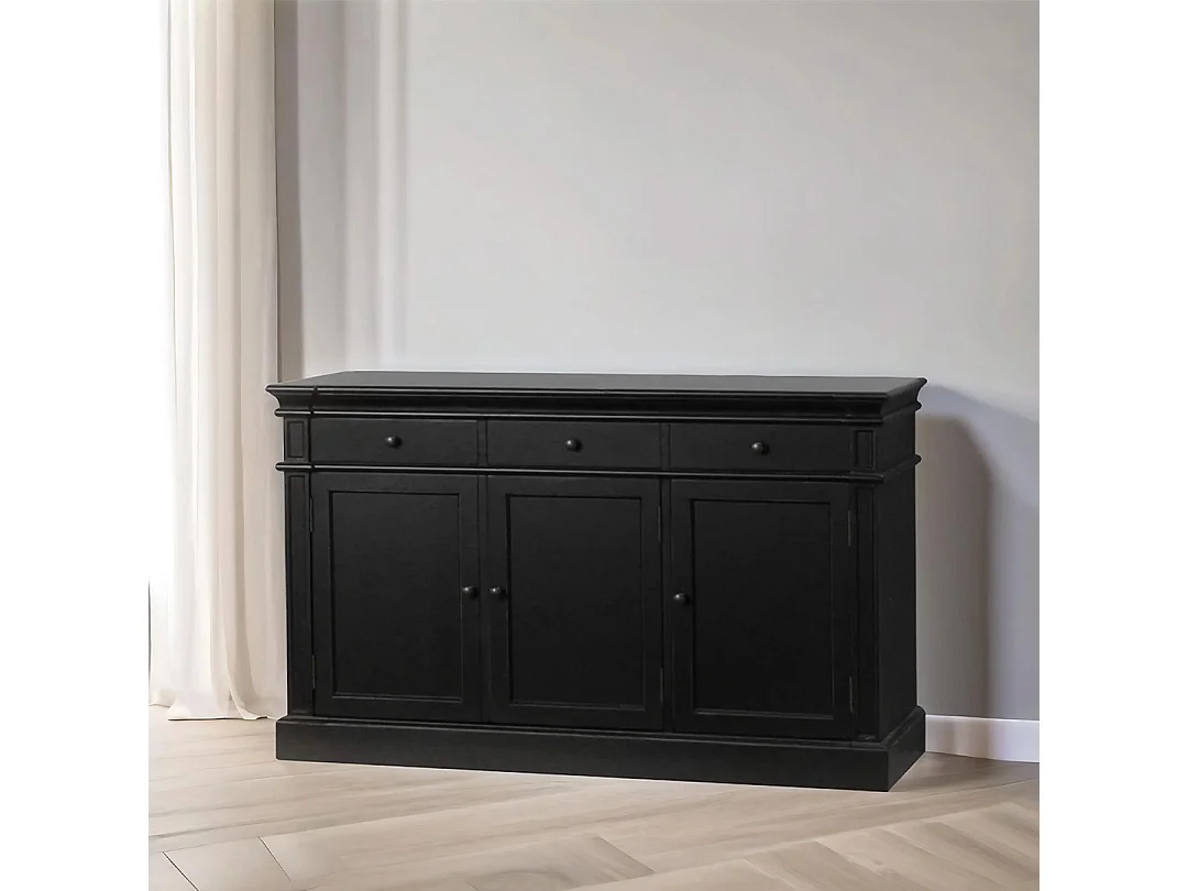 Dressoir Mozart zwart antiek sideboard.
