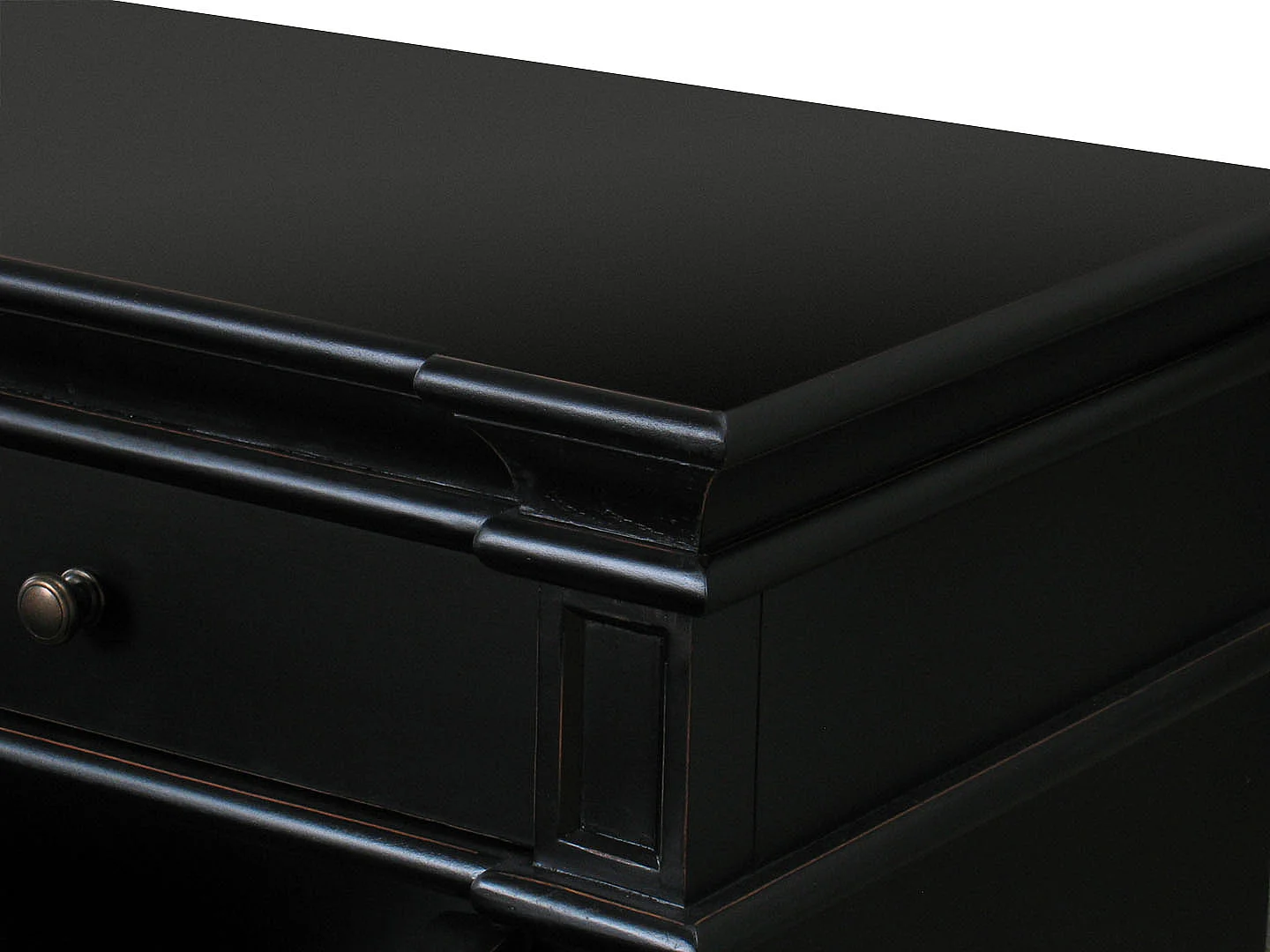 Dressoir Mozart zwart antiek sideboard.