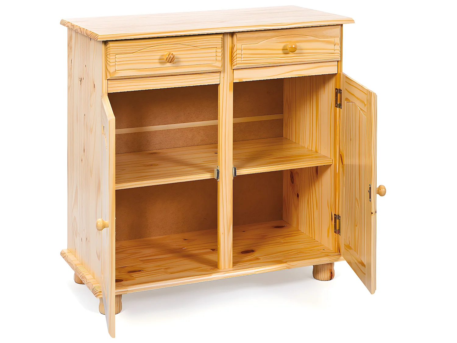 Pamer dressoir 2 lades, 2 deuren natuur.