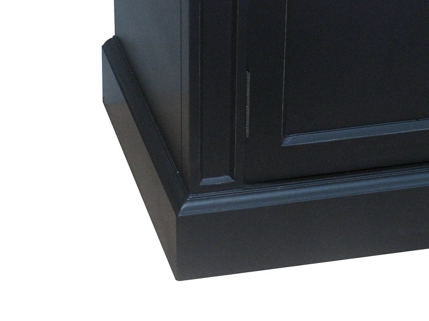 Amaretta Buffet avec 4 portes et 4 tiroirs largeur 186 cm, hauteur 86 cm, noir vintage.