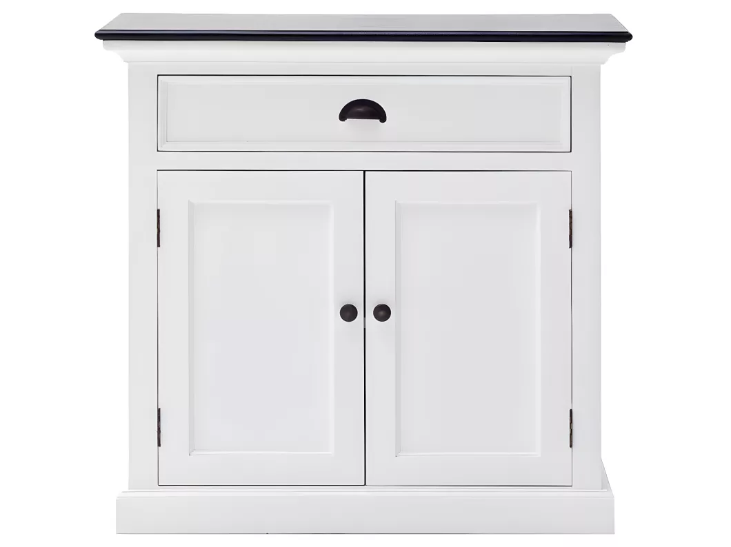 Kauf Unique HalifaxContrast Sideboard mit 2 Türen und 1 Schublade weiss mit schwarzem Top