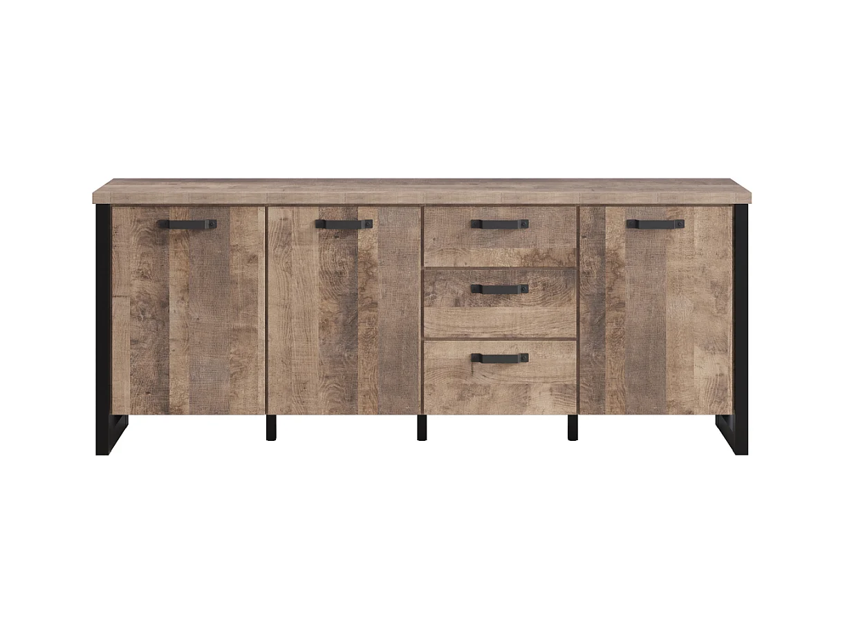 Credenza bassa 3 ante e 3 cassetti L214 cm - EMILE
