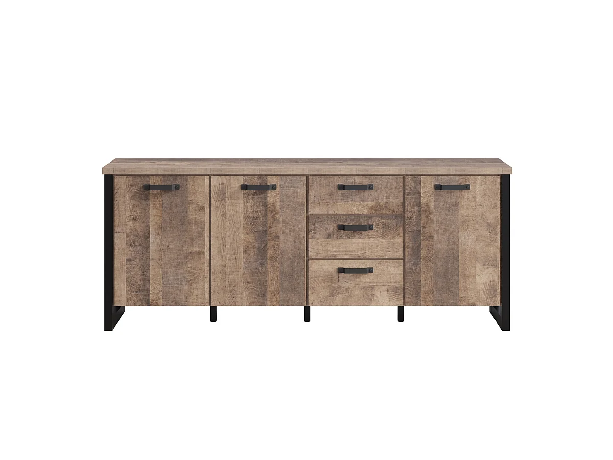 Credenza bassa 3 ante e 3 cassetti L214 cm - EMILE