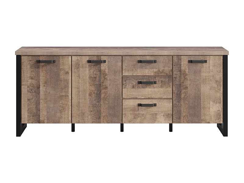 Buffet bas 3 portes et 3 tiroirs L214 cm -EMILE