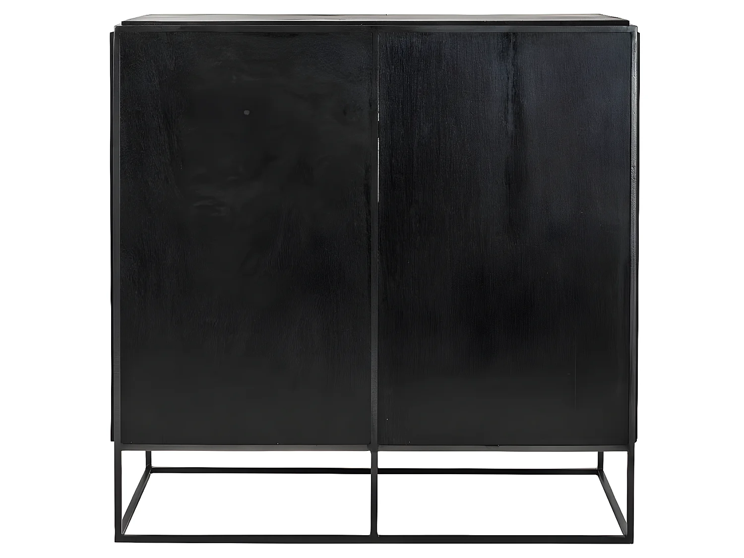 Rustika Buffet avec 2 portes, bois de bateau, rustique et noir.