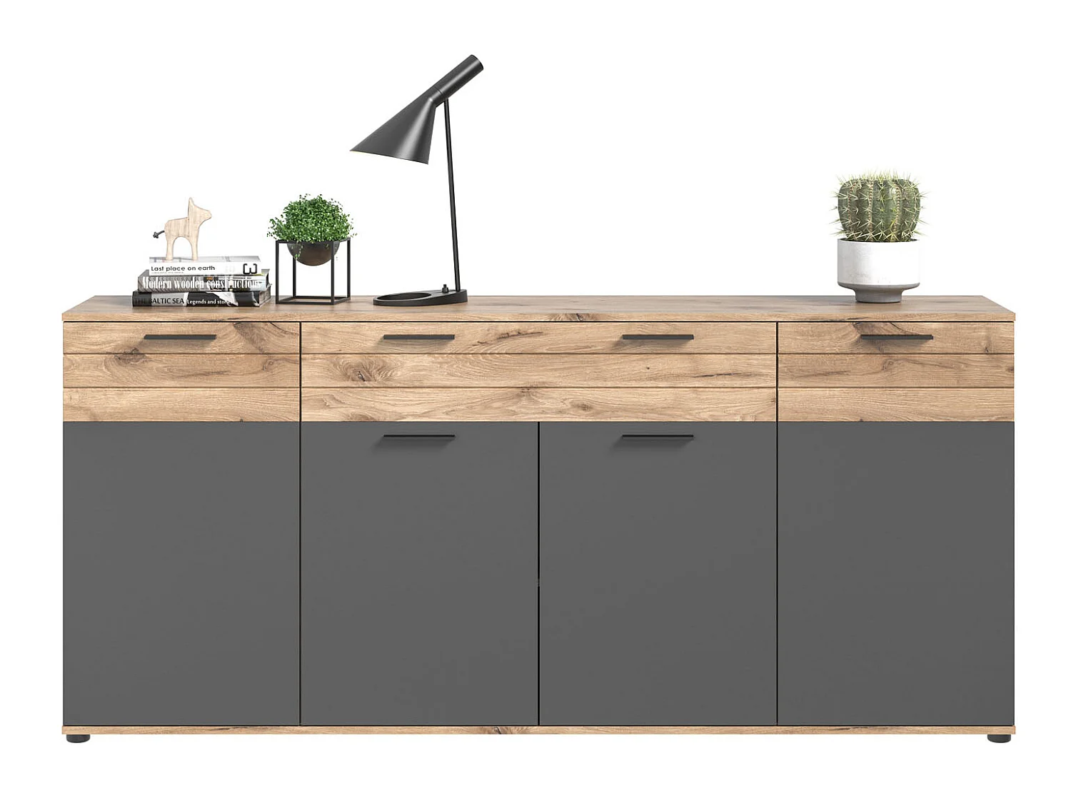 Mason Sideboard 4 Türen, 1 Schublade Eiche dekor.