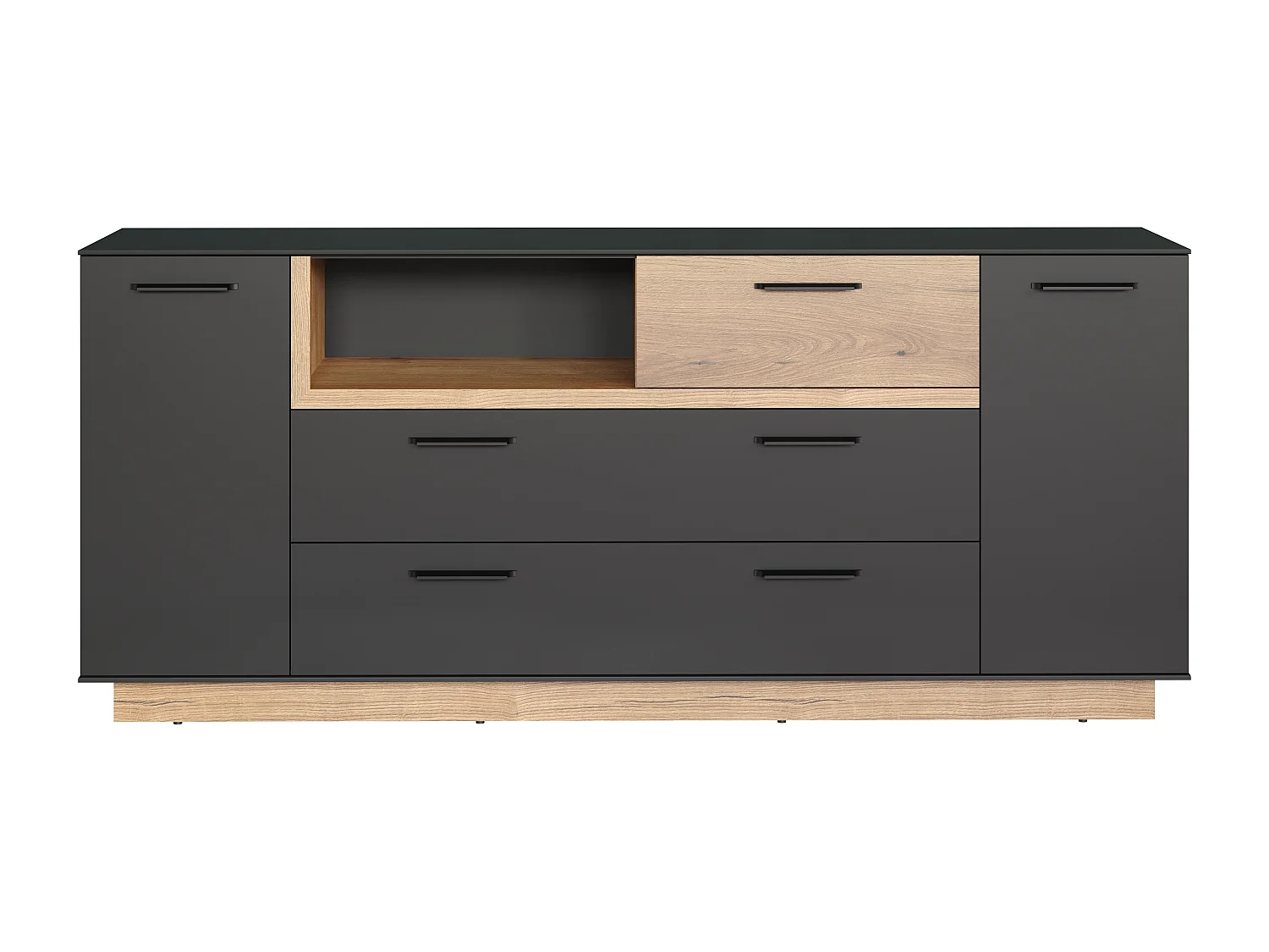 Buffet en gris et chêne Evoke Lunix 187cm