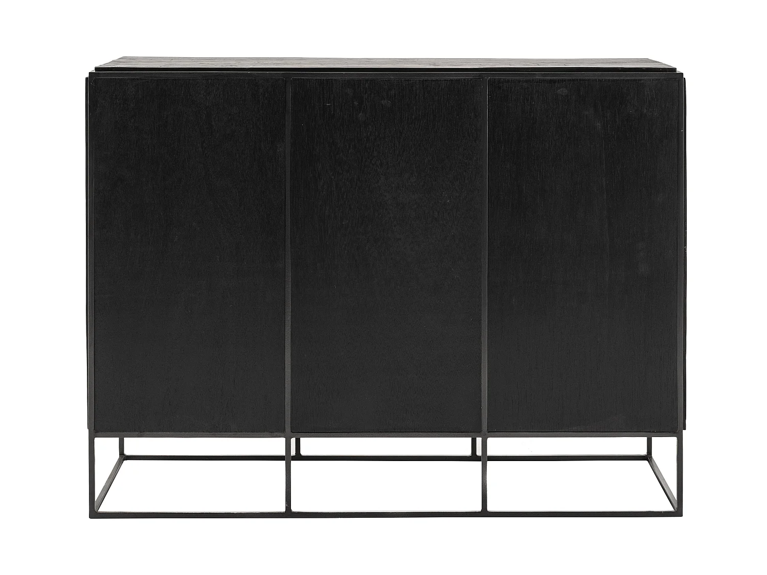 Rustika Buffet avec 3 portes, bois de bateau, rustique et noir.