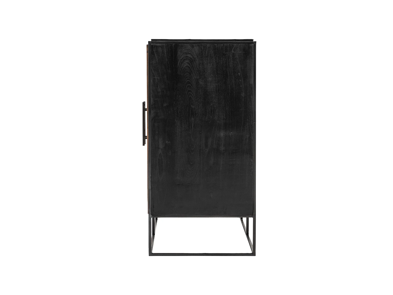 Rustika Buffet avec 3 portes, bois de bateau, rustique et noir.
