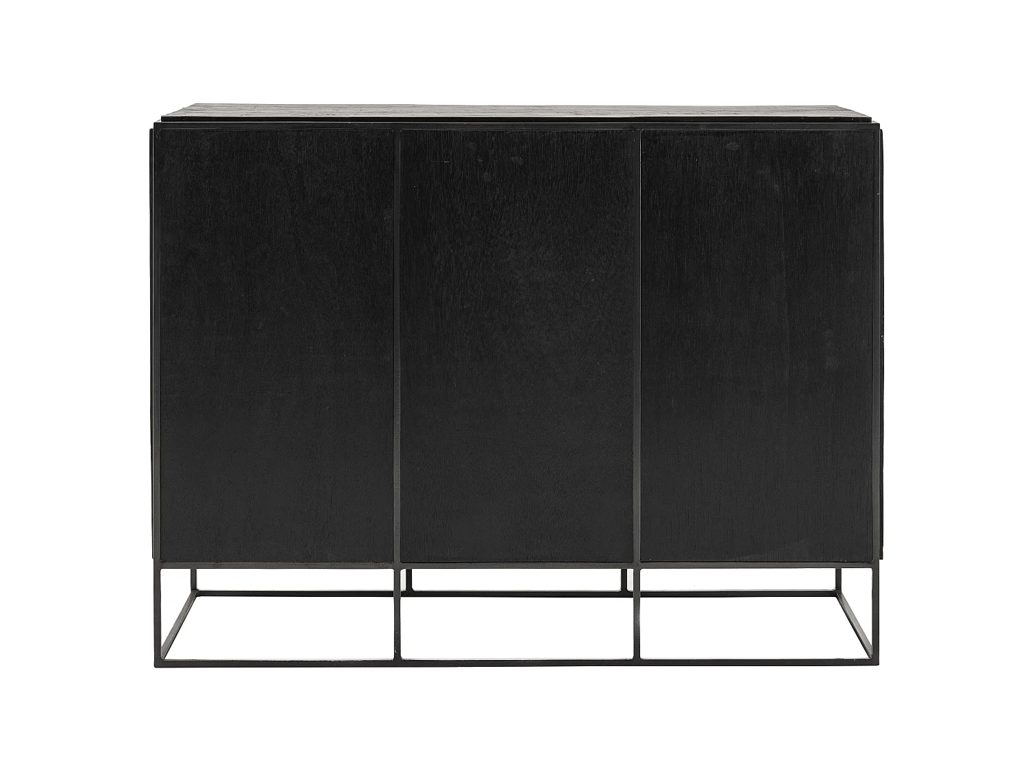 Rustika Buffet avec 3 portes, bois de bateau, rustique et noir.