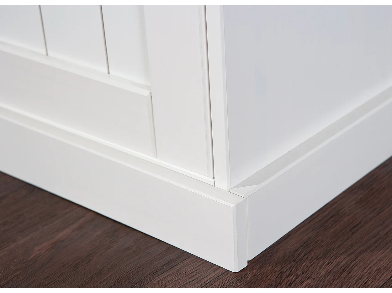 Wright dressoir 2 deuren, 2 lades wit, bruin.