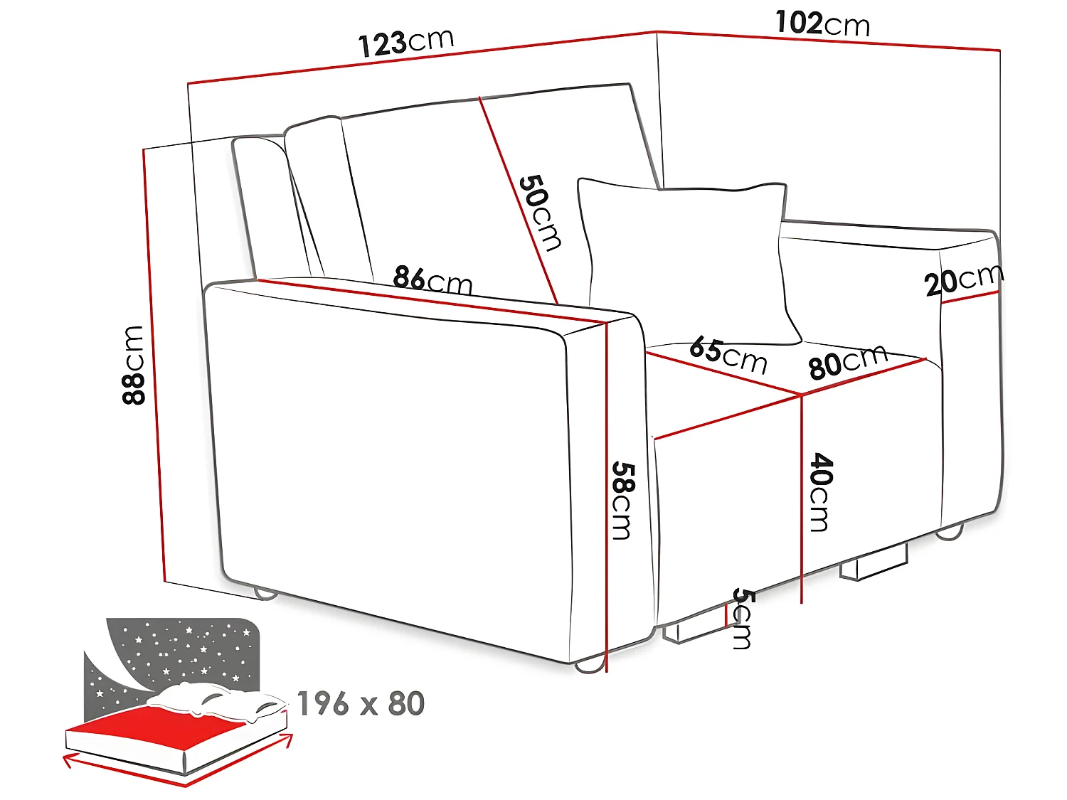 Fauteuil STARIO en velours côtelé beige