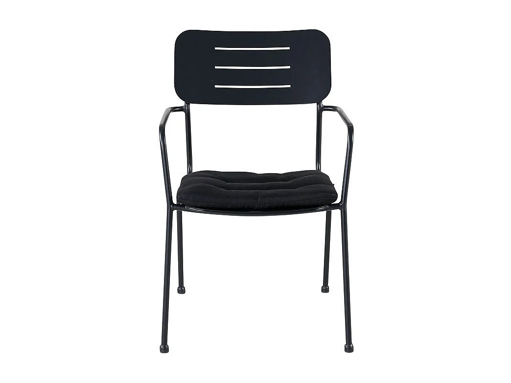 Nicke Chaise de jardin empilable, noir.