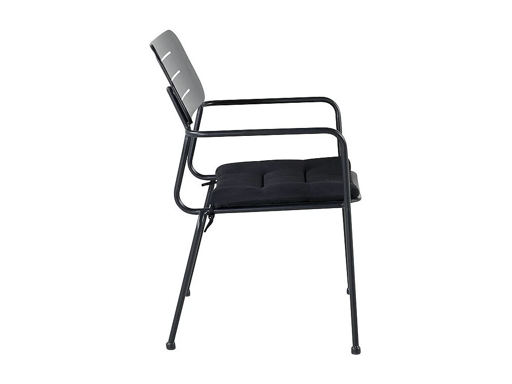 Nicke Chaise de jardin empilable, noir.