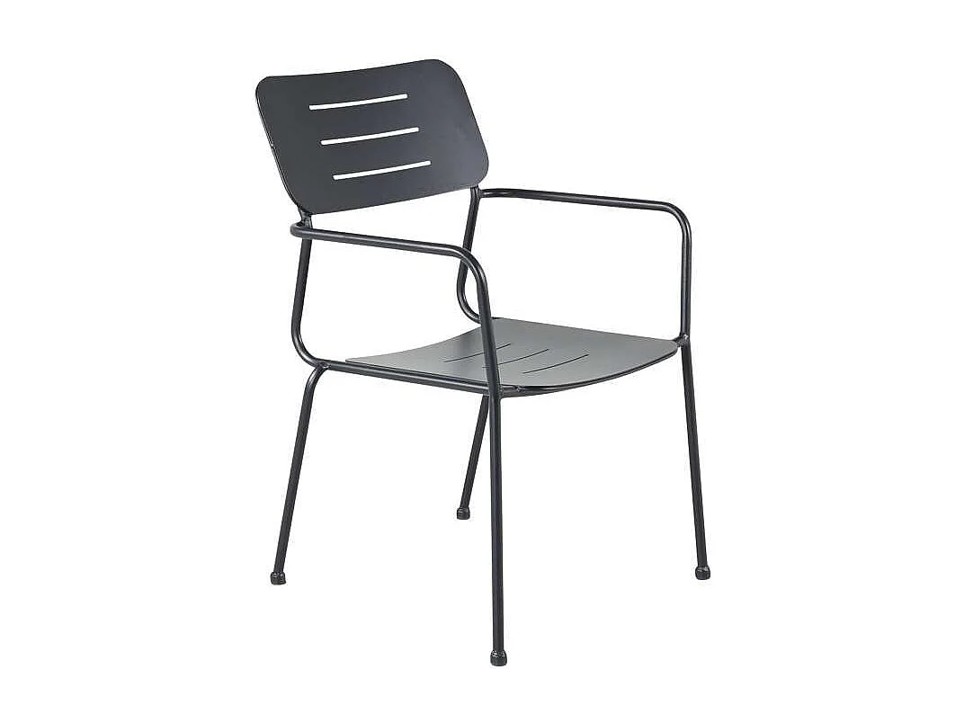 Nicke Chaise de jardin empilable, noir.