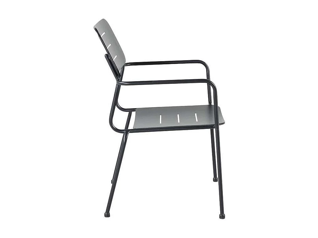 Nicke Chaise de jardin empilable, noir.