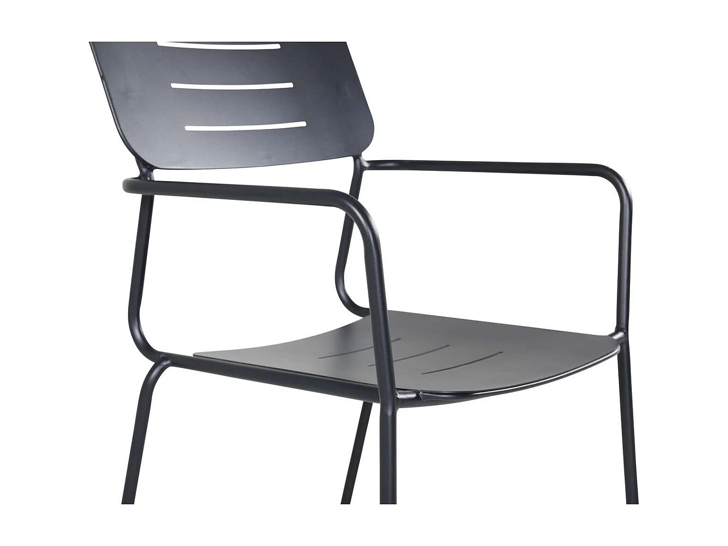 Nicke Chaise de jardin empilable, noir.