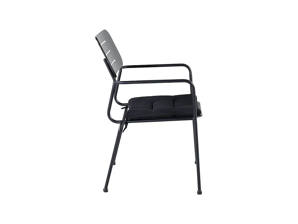 Nicke Chaise de jardin empilable, noir.