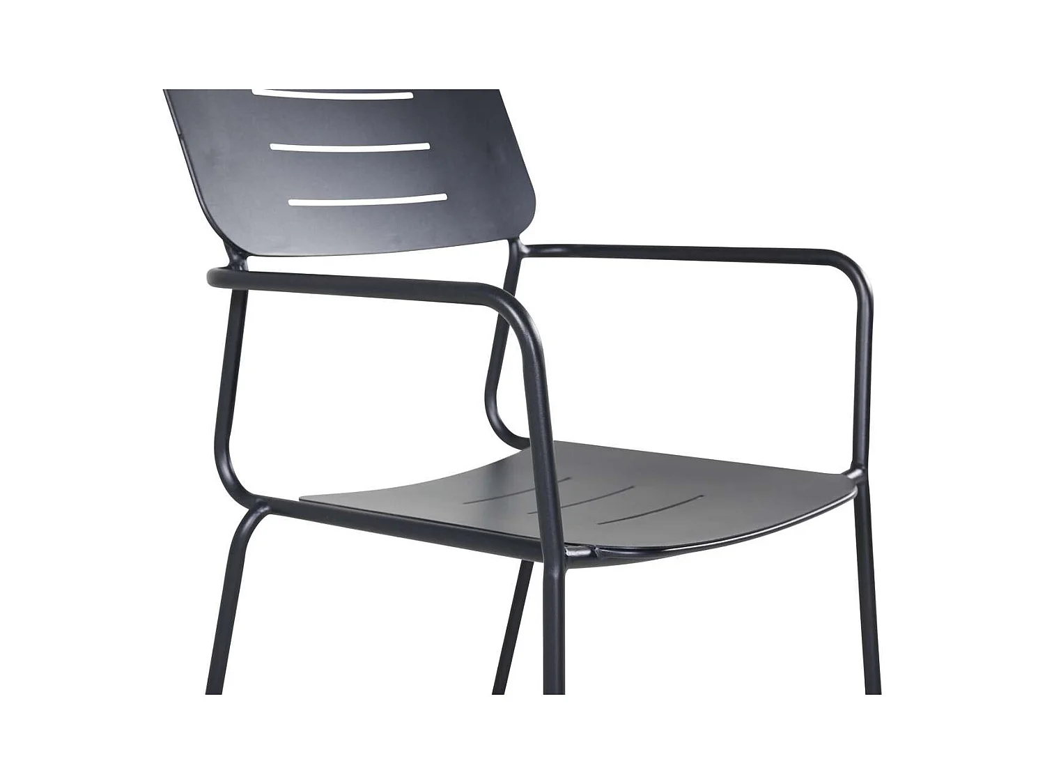 Nicke Chaise de jardin empilable, noir.