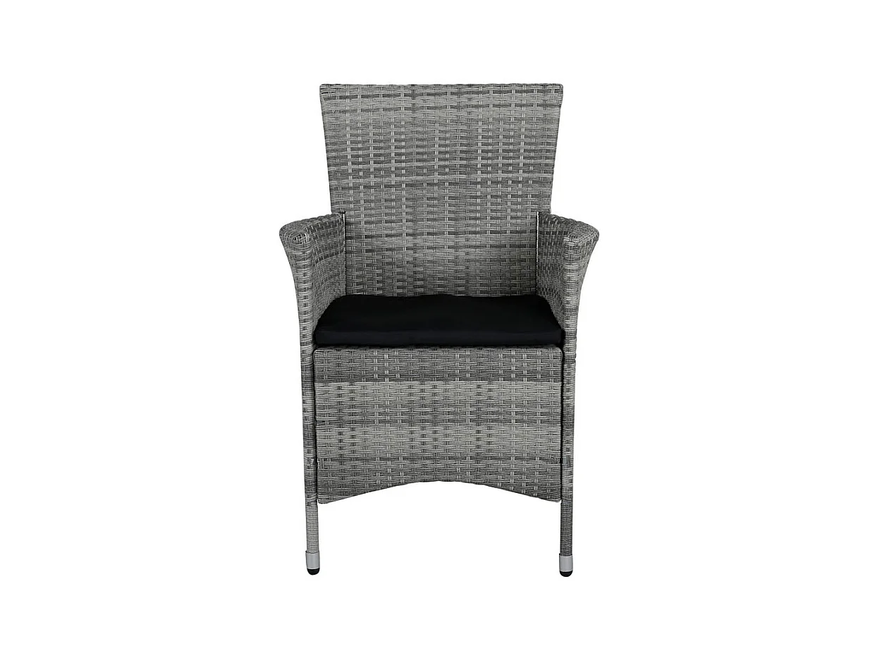 Knick Chaise de jardin avec accoudoirs gris.