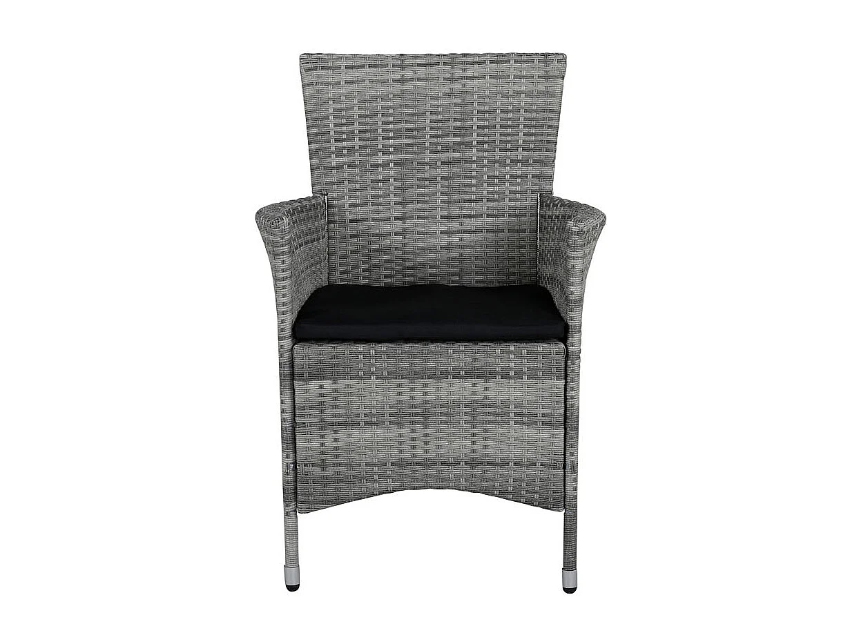 Knick Chaise de jardin avec accoudoirs gris.