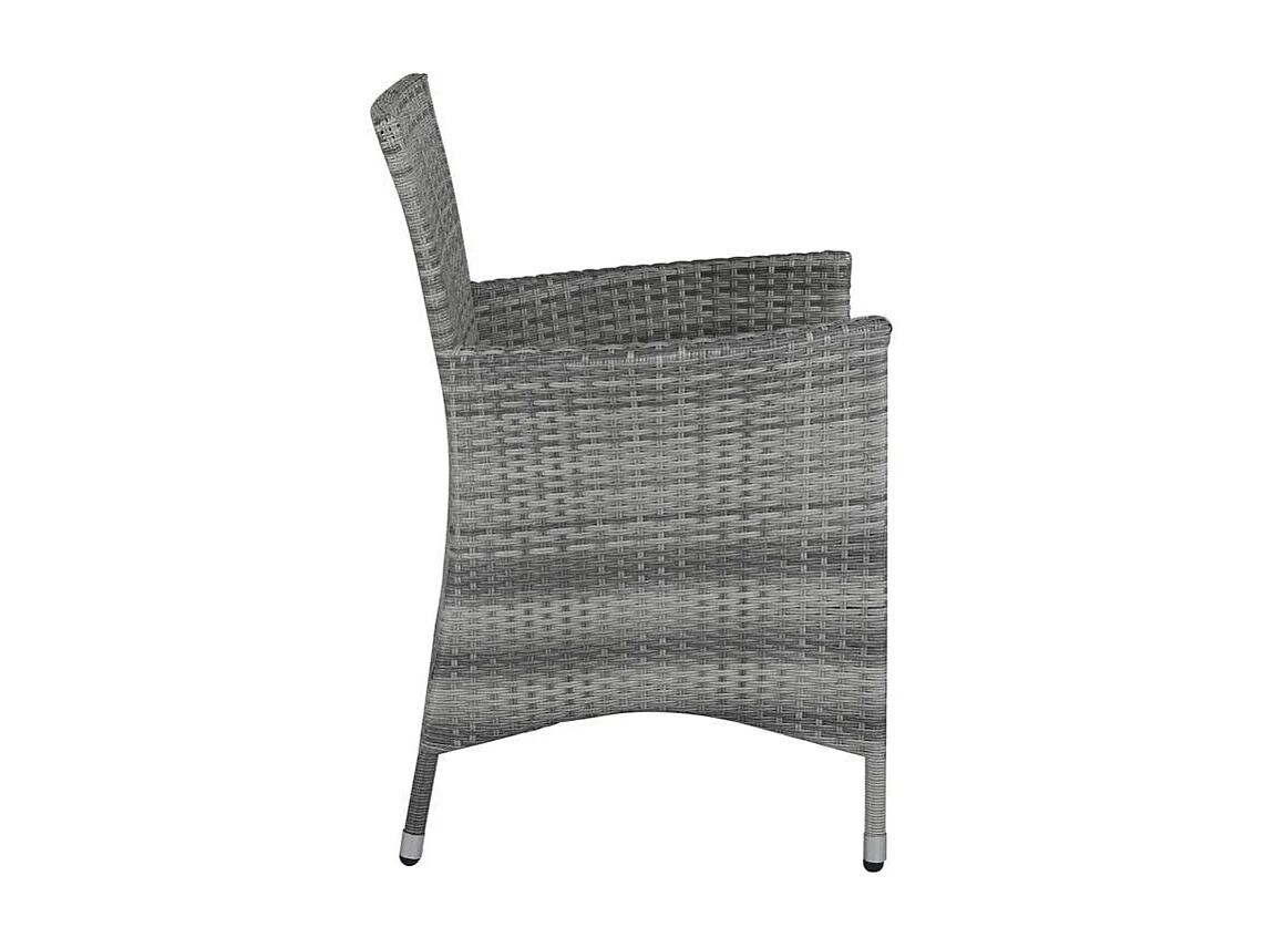 Knick Chaise de jardin avec accoudoirs gris.