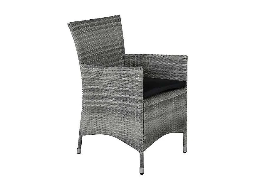 Knick Chaise de jardin avec accoudoirs gris.