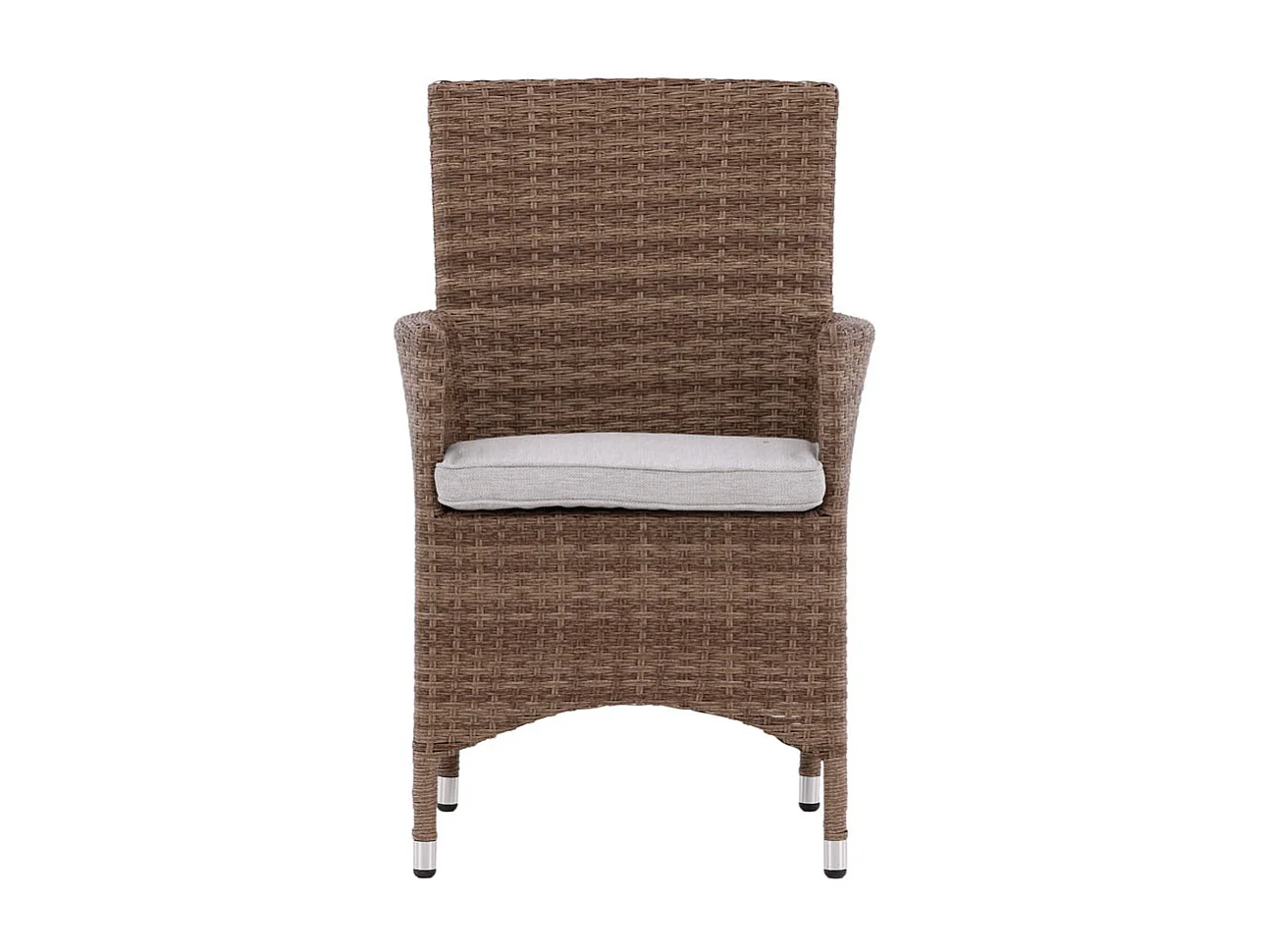 Malin Chaise de jardin avec accoudoirs, support d'assise inclus, empilable, naturel.