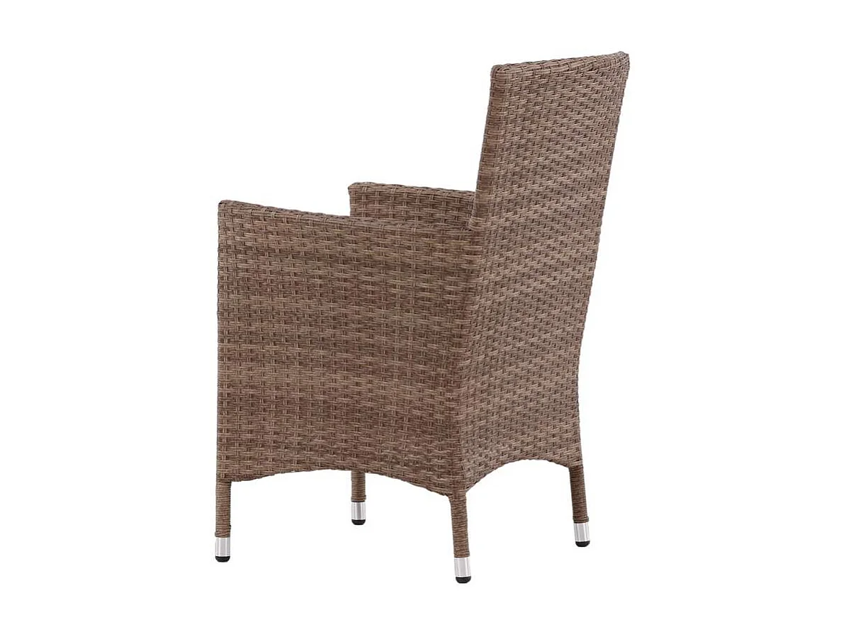 Malin Chaise de jardin avec accoudoirs, support d'assise inclus, empilable, naturel.