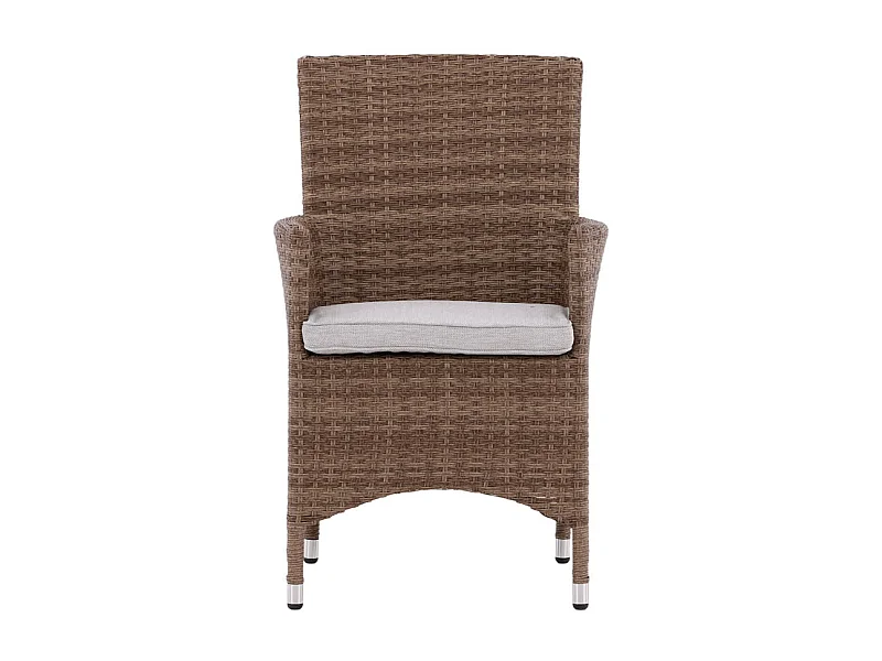 Malin Chaise de jardin avec accoudoirs, support d'assise inclus, empilable, naturel.