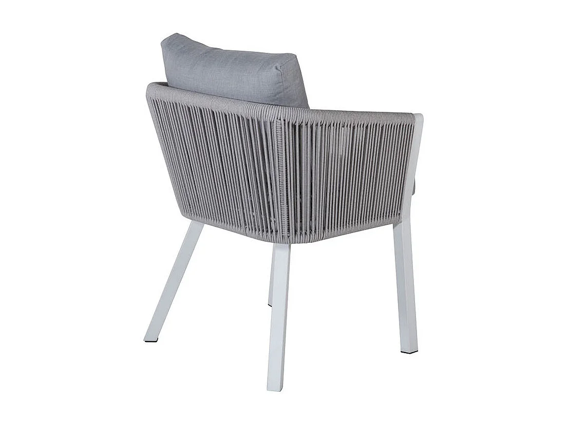 Virya tuinstoel incl. kussen witgrijs.