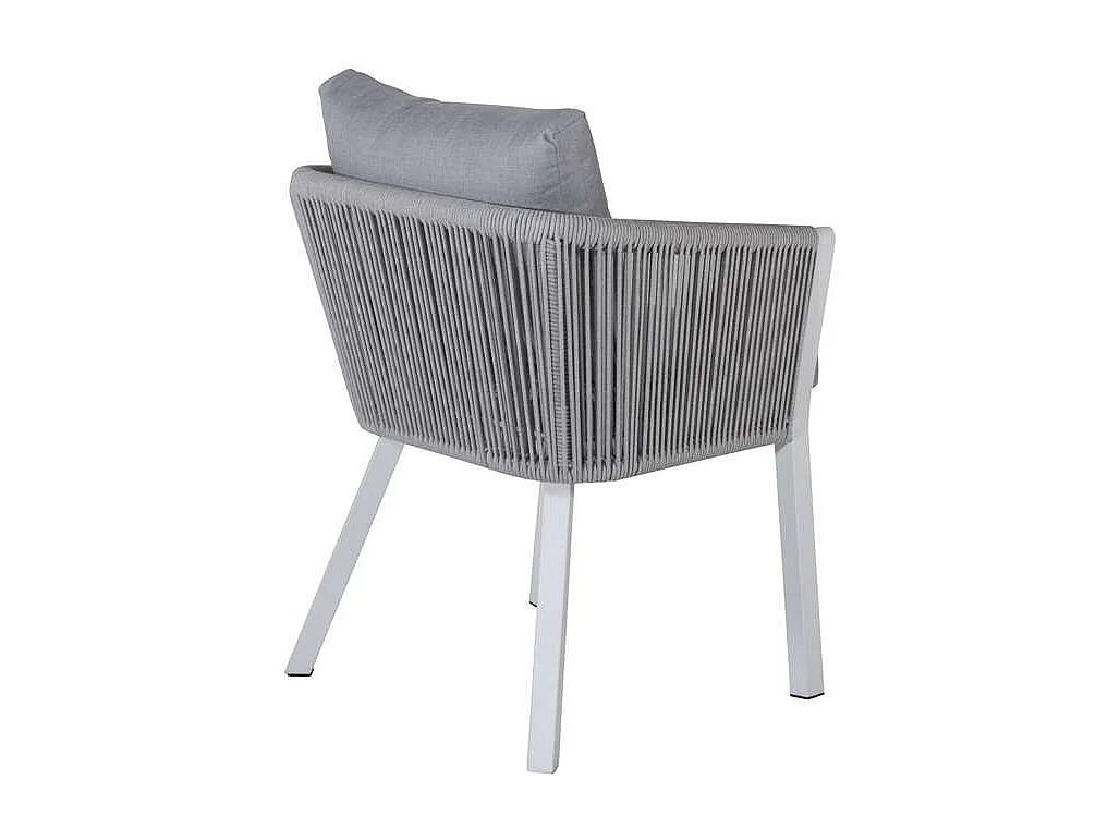Virya tuinstoel incl. kussen witgrijs.