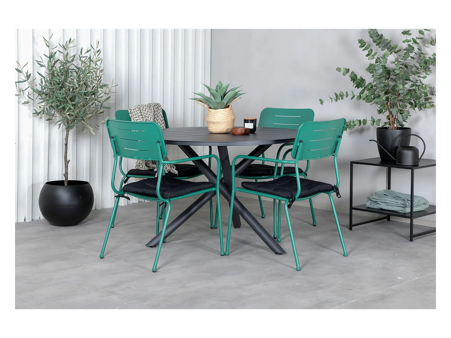 Nicke Chaise de jardin empilable, vert.