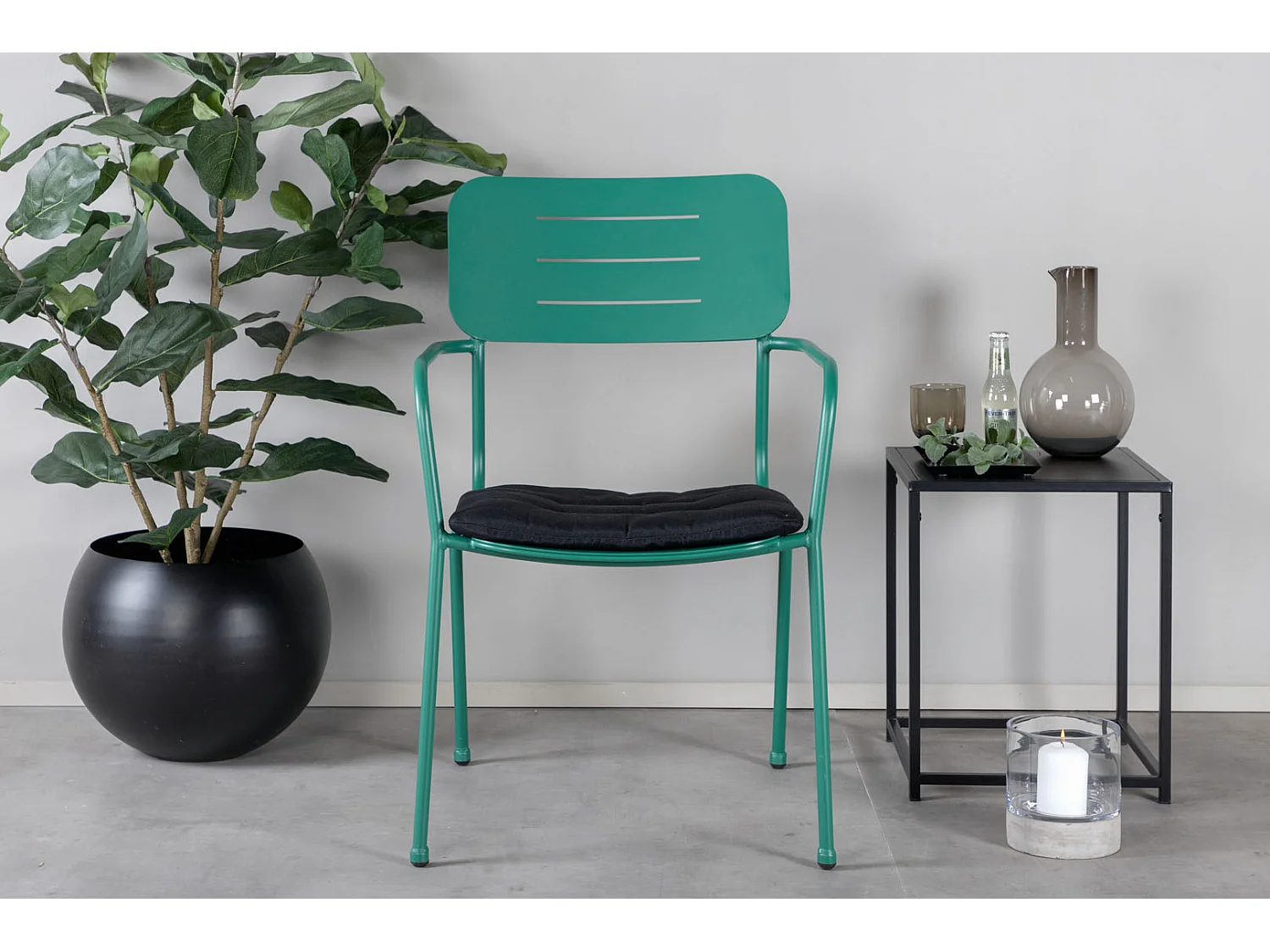 Nicke Chaise de jardin empilable, vert.