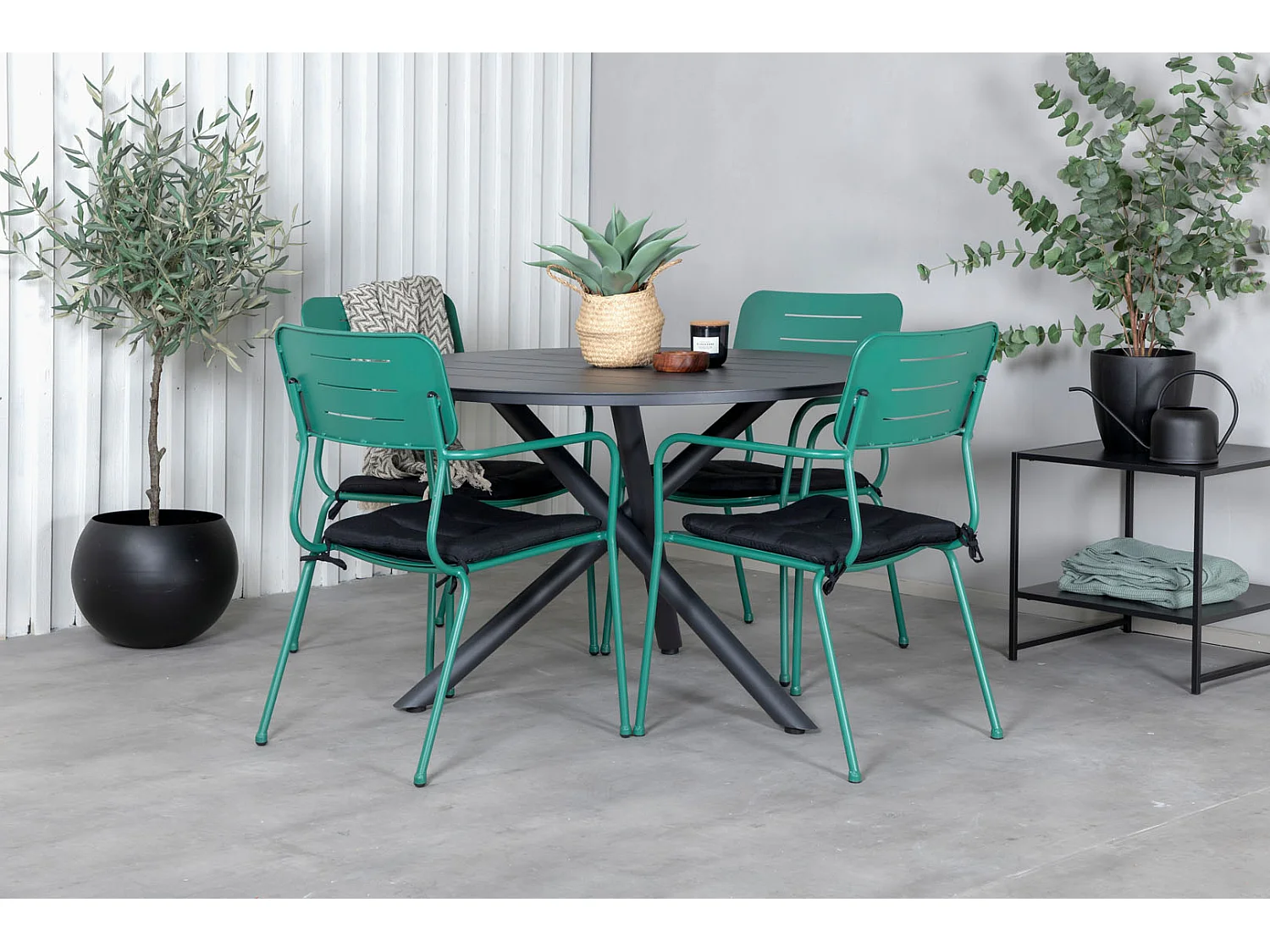 Nicke Chaise de jardin empilable, vert.